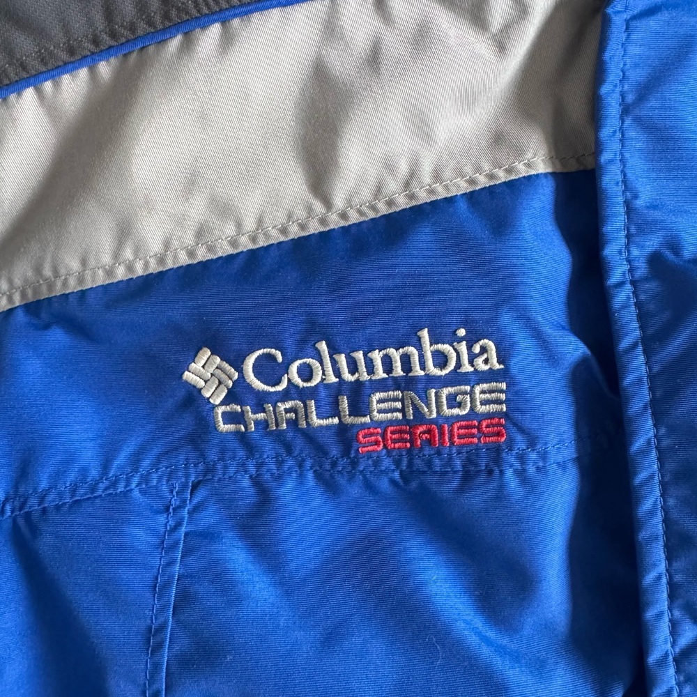 Columbia Challenge Series Vintage Ski Jacket Y2K 2003 Blue Gray Medium - Picture 11 of 13